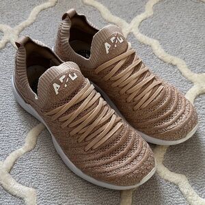 APL Blush Sparkly Knit Running Shoes!